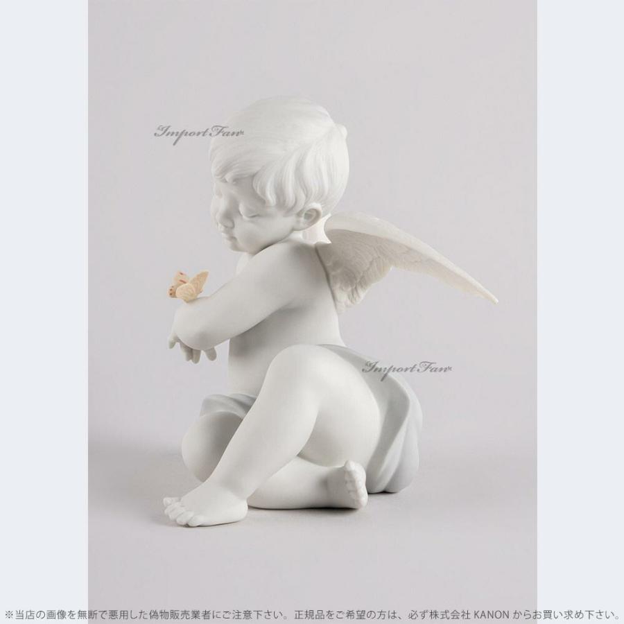 リヤドロ 蝶と遊ぶ天使 少年 ファンタジー 01009568 LLADRO Angelical moments □の画像