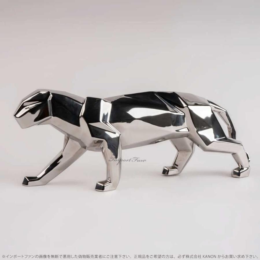 LLADRO（リヤドロ） 折り紙 パンサー Origami シルバー 豹 ヒョウ