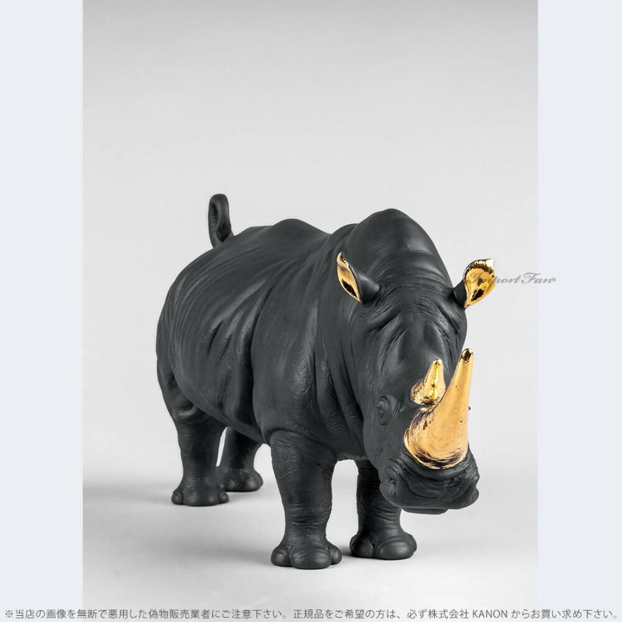 LLADRO（リヤドロ） サイ ブラック ゴールド 動物 01009595 LLADRO