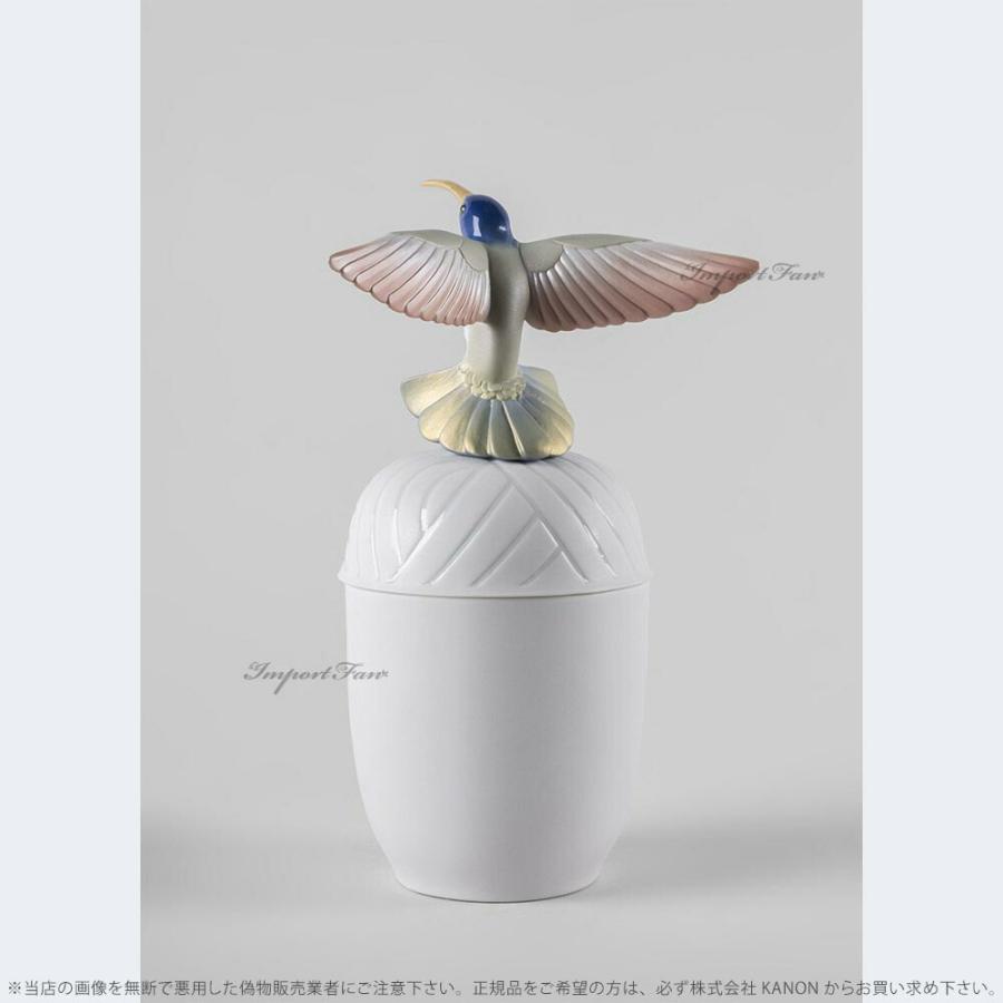 リヤドロ ボックス ハミングバード ハチドリ 鳥 箱 小物入れ 01009651 LLADRO Hummingbird box □の画像
