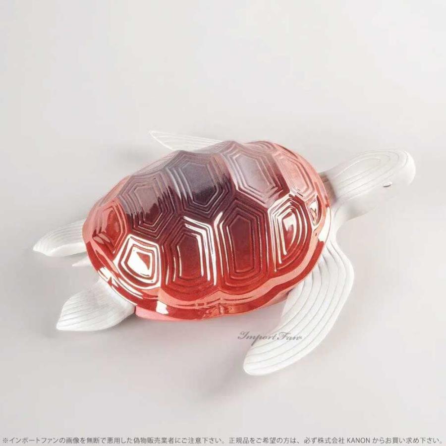 リヤドロ ウミガメ 小 レッド 海ガメ 亀 01009674 LLADRO ギフト プレゼント □_4