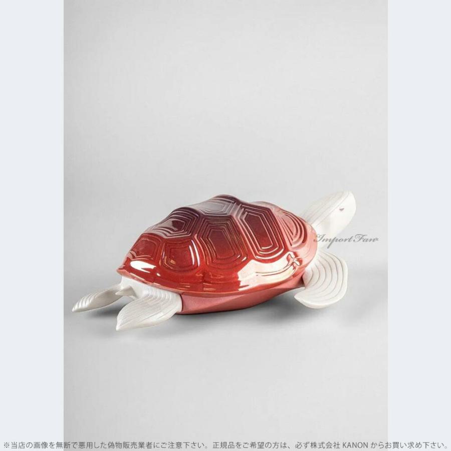 リヤドロ ウミガメ 小 レッド 海ガメ 亀 01009674 LLADRO ギフト プレゼント □_5