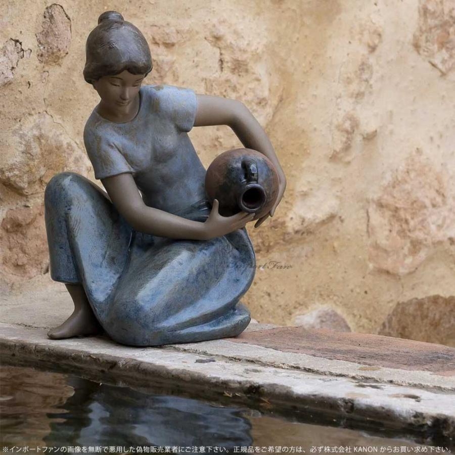 リヤドロ 水汲みの女性 グレス ブルー 01012336 LLADRO  □の画像