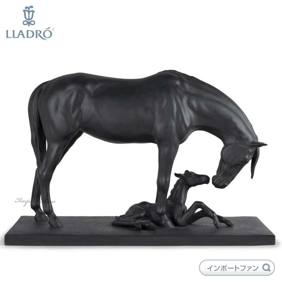 LLADRO（リヤドロ） 馬の親子 午 ホース ブラック 置物 01012560
