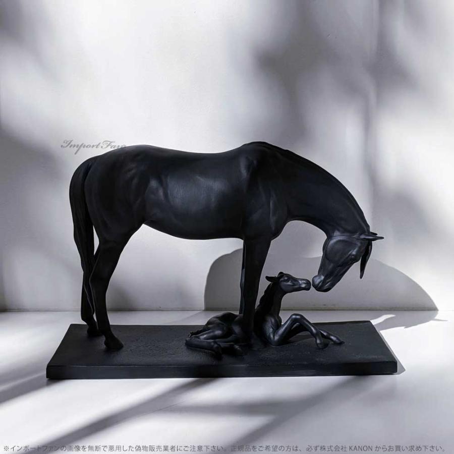 LLADRO（リヤドロ） 馬の親子 午 ホース ブラック 置物 01012560