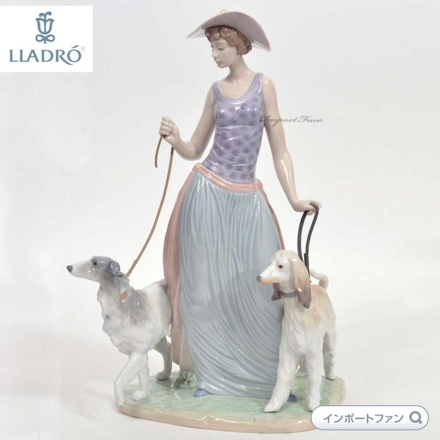 リヤドロ 優雅な散歩のひととき 女性 犬 05802 LLADRO ELEGANT