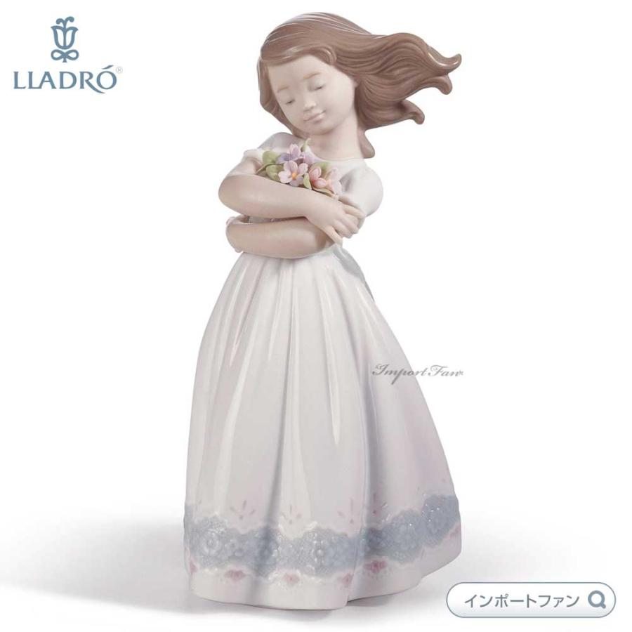 LLADRO（リヤドロ） さわやかな風 少女 花 置物 01008248 LLADRO