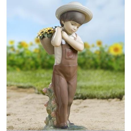 LLADRO リヤドロ 花かごの少年 ひまわり 60周年スペシャル LLADRO リヤドロ 花かごの少年 ひまわり 60周年スペシャル