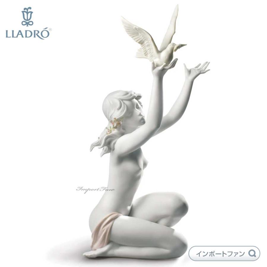 LLADRO リヤドロ 平和を求めて 鳩 ハト マットホワイト 裸婦 LLADRO リヤドロ 平和を求めて 鳩 ハト マットホワイト 裸婦