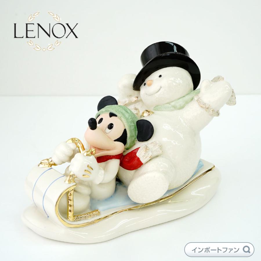 Disney レノックス ミッキーと雪の日 スノーマンと一緒にそり Disney レノックス ミッキーと雪の日 スノーマンと一緒にそり