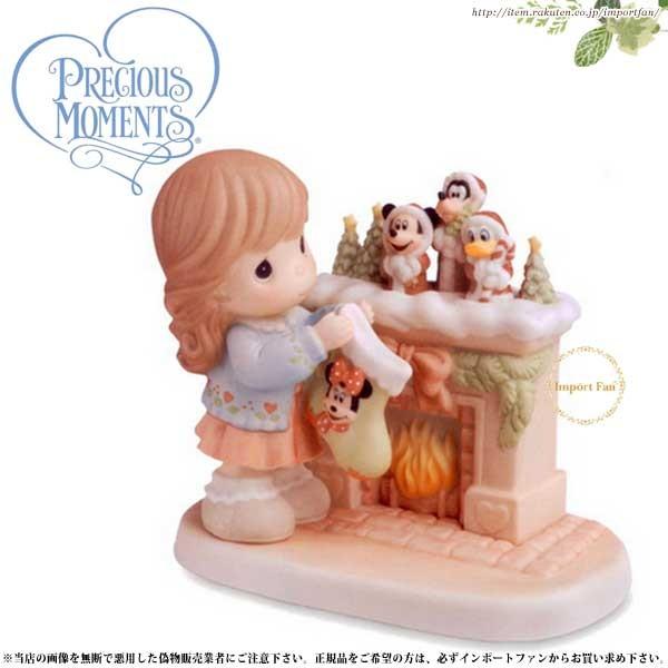プレシャスモーメンツ ミッキー ミニー ドナルド グーフィー クリスマス サンタ The Stockings Were Hung By The Chimney With Care 710037 ディズニー