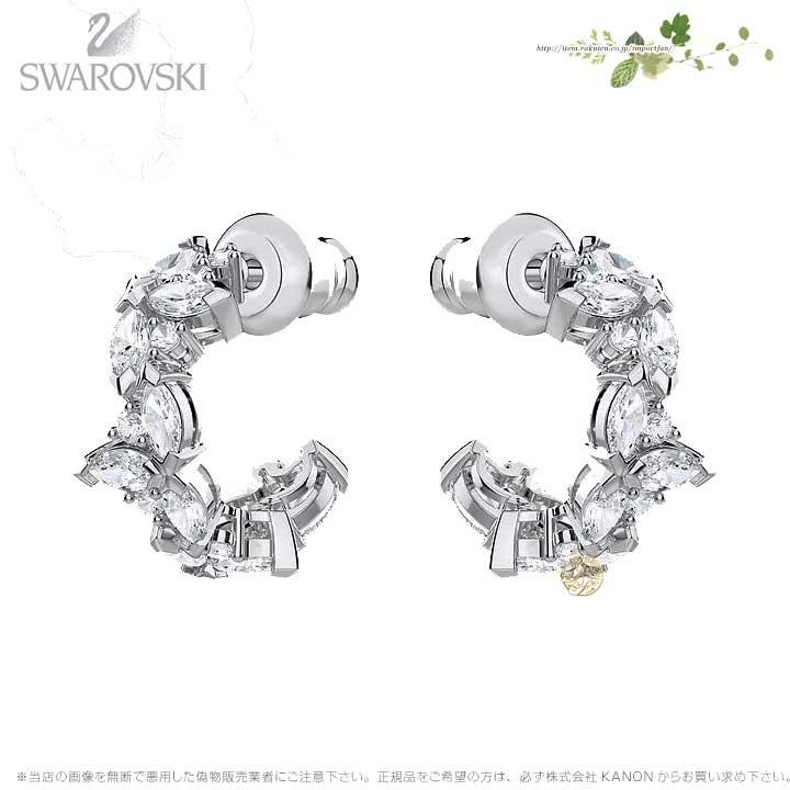 スワロフスキー レディ フープ ピアス ホワイト 5390189 Swarovski