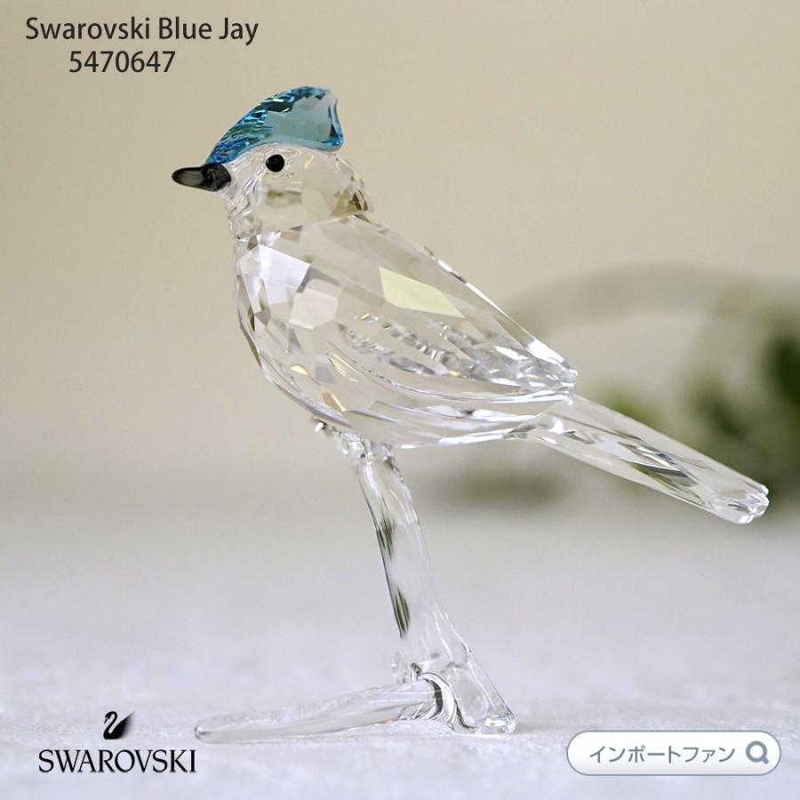 スワロフスキー ブルージェイ 鳥 自然 ギフト 置物 Swarovski Blue Jay