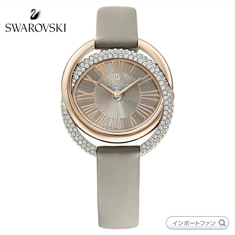 SWAROVSKI スワロフスキー デュオ レザーストラップ ウォッチ 腕時計  