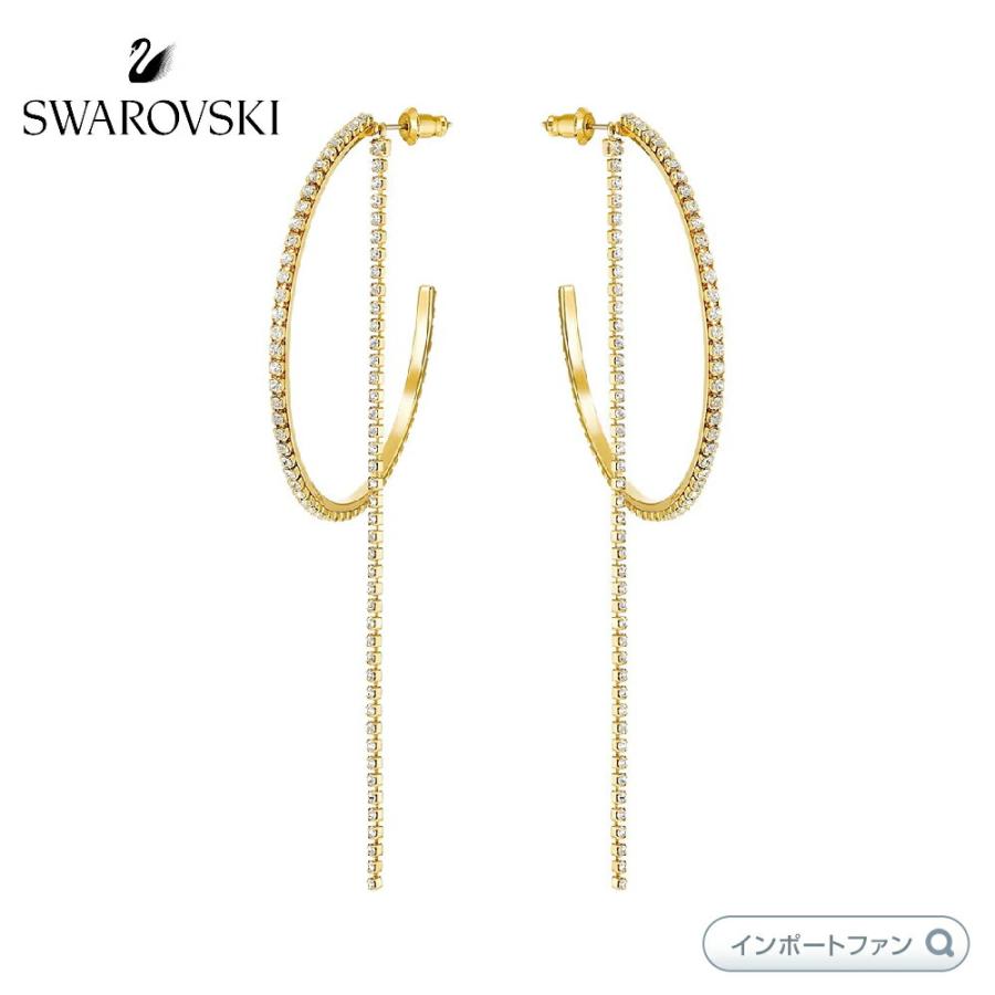 スワロフスキー フィット フープピアス ゴールド 5504573 Swarovski クリスマス ギフト □｜importfan