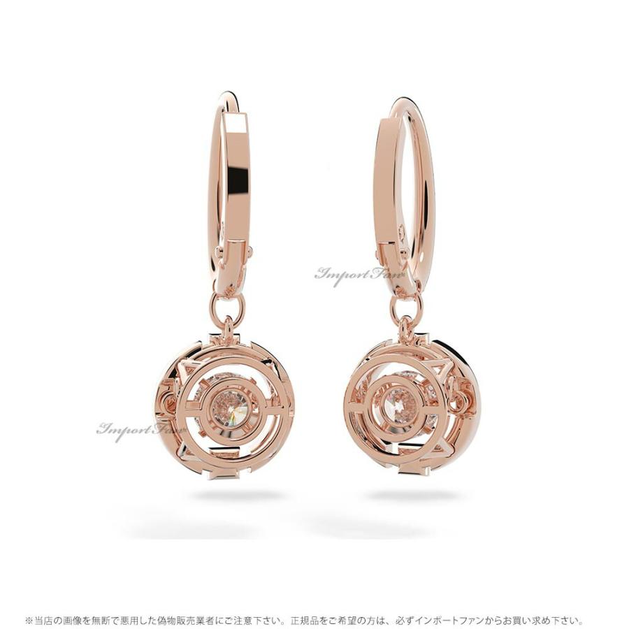 SWAROVSKI スワロフスキー ウナ ドロップピアス ラウンドカット ホワイト ローズゴールドトーン・プレーティング 5504753 ...