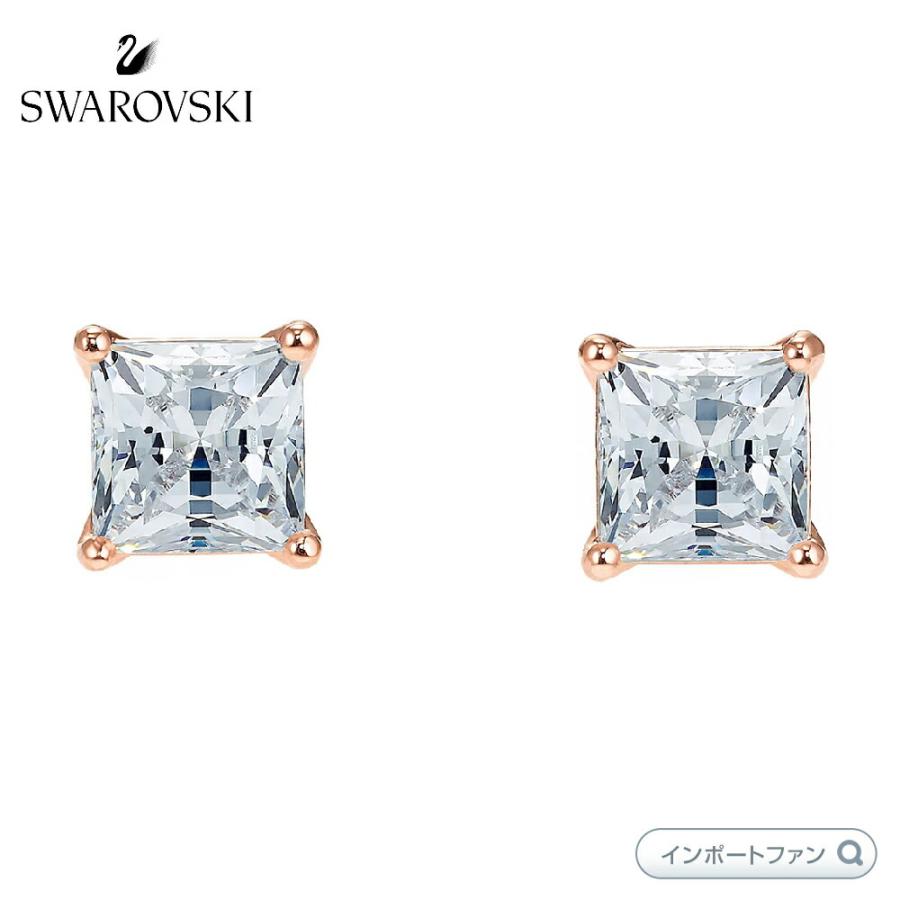SWAROVSKI スワロフスキー アトラクト ピアス ローズゴールド
