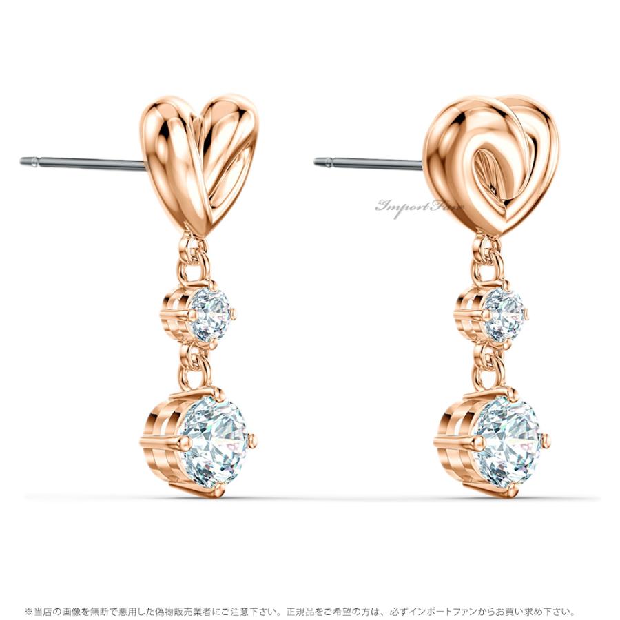 Swarovski スワロフスキー ピアス SWAROVSKI（スワロフスキー） ライフロング ハート ピアス ローズ