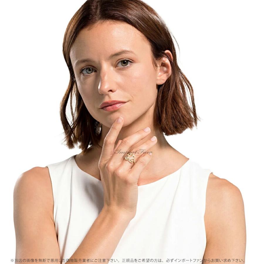 Swarovski スワロフスキーロータスリングリングゴールドロータスフラワー