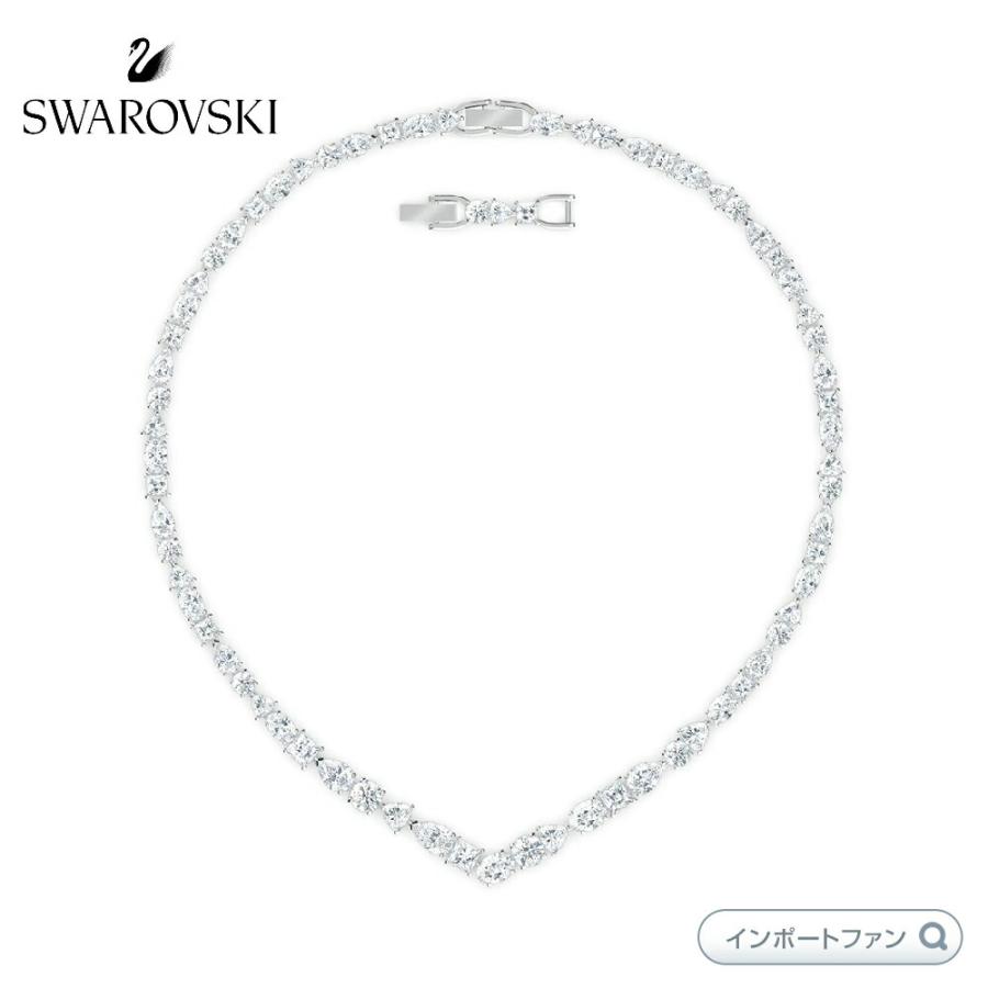 スワロフスキー テニスデラックスミックス V字型ネックレス 5556917 Swarovski □｜importfan