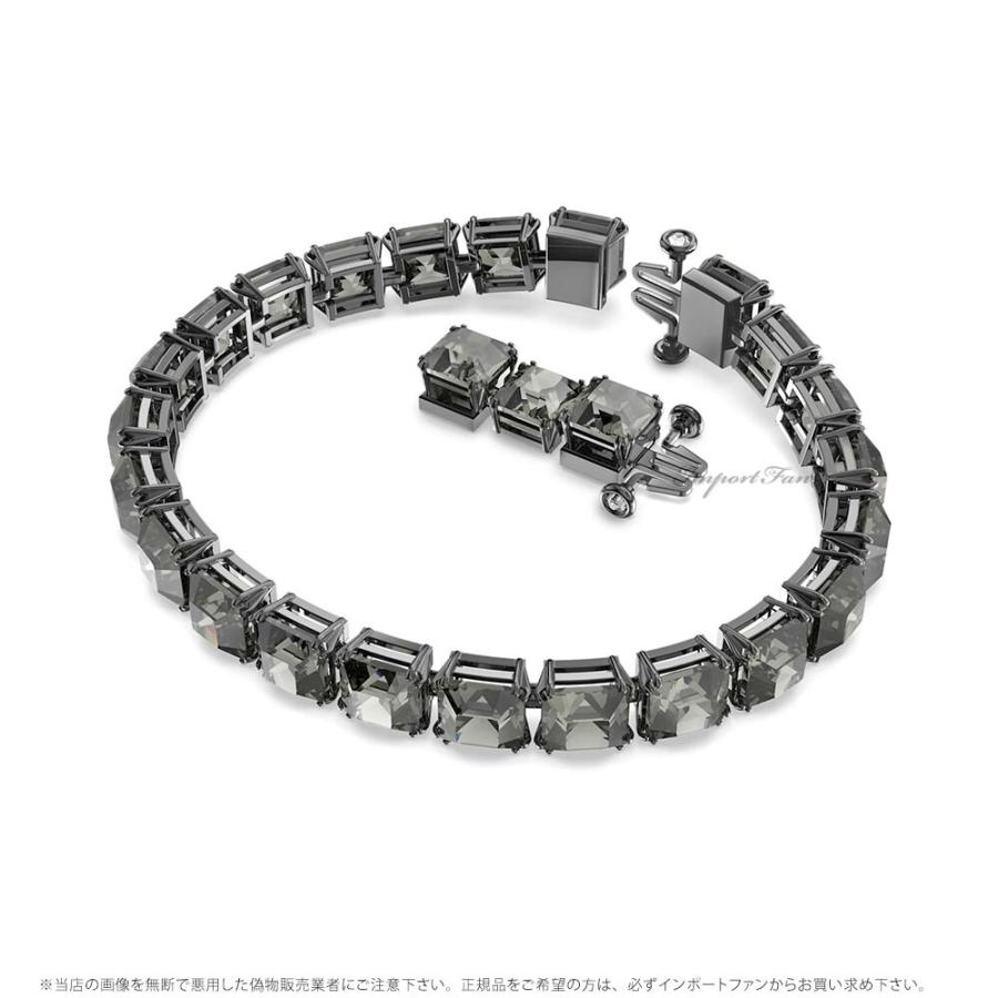 スワロフスキー ミレニア ブレスレット スクエアカットクリスタル グレー 5615656 Swarovski □ スワロフスキー ミレニア ブレスレット スクエアカットクリスタル グレー 5615656 Swarovski □