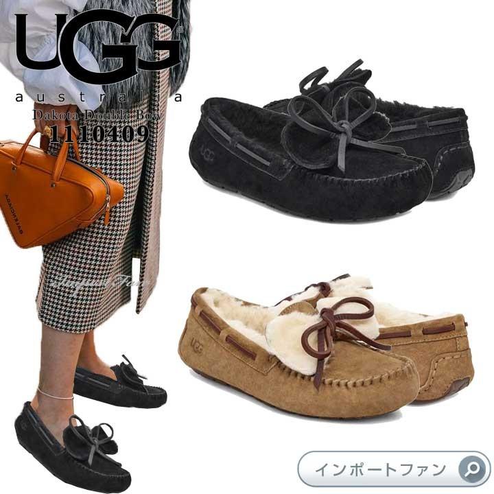 アグ ダコタ ダブル リボン ボウ シープスキン モカシンスリッポン 1110409 1118913 UGG Dakota Double Bow｜importfan