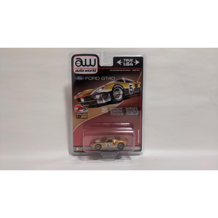 1966 フォード GT40 ゴールド 1/64 ミニカー 限定3600個 右ハンドル