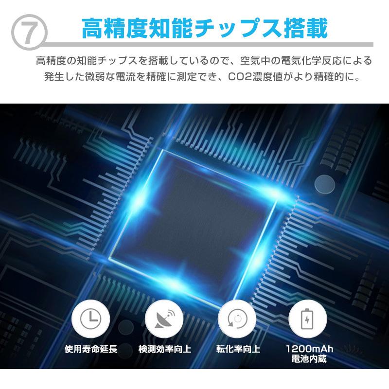 CO2センサー 二酸化炭素濃度計測器 日本語表示 モニター 二酸化炭素 濃度計 測定器 まん延防止対策 USB充電 |  | 11