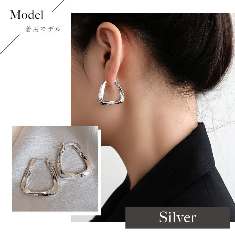 【新春限定20%OFF】 ピアス フープピアス イヤリング 金属アレルギー対応 18金コーティング ニッケルフリー レディース エレガント ゴールド シルバー |  | 09