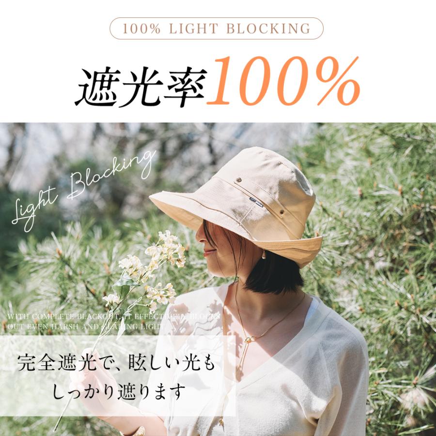 【クーポンで1000円ポッキリ】 帽子 レディース 日焼け防止 UVカット 夏 涼しい 遮光100% サファリハット つば広 UV 帽子 ハット 日よけ 折りたたみ アウトドア |  | 03