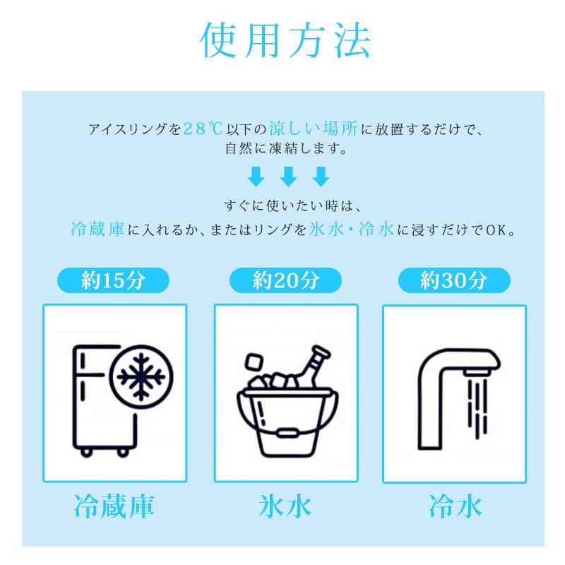 ネッククーラー ネックバンド クールリング 28℃自然凍結 結露しない アイスリング 冷感グッズ 首掛け ひんやり アイス｜importitem｜15