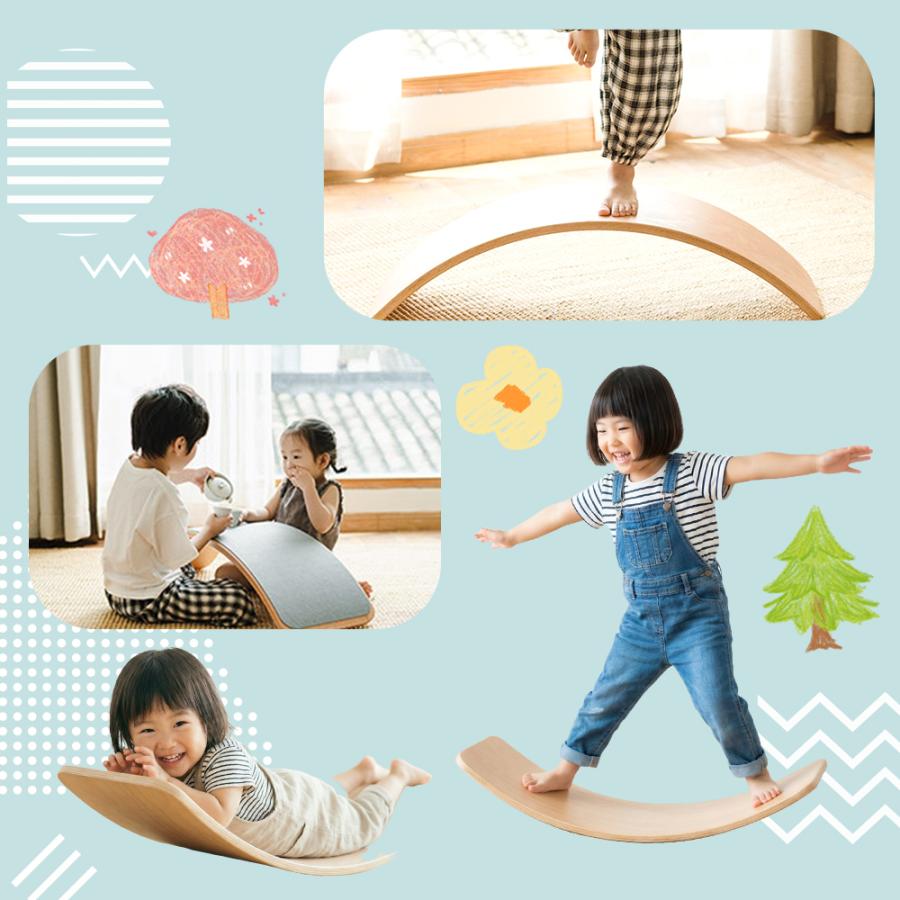 【クーポンで2786円】 JINKEI正規品 バランスボード 8色 フェルト付き仕様 子供 室内遊び 木製 体幹 トレーニング おもちゃ 運動遊具 バランス感覚 耐荷重200kg |  | 16