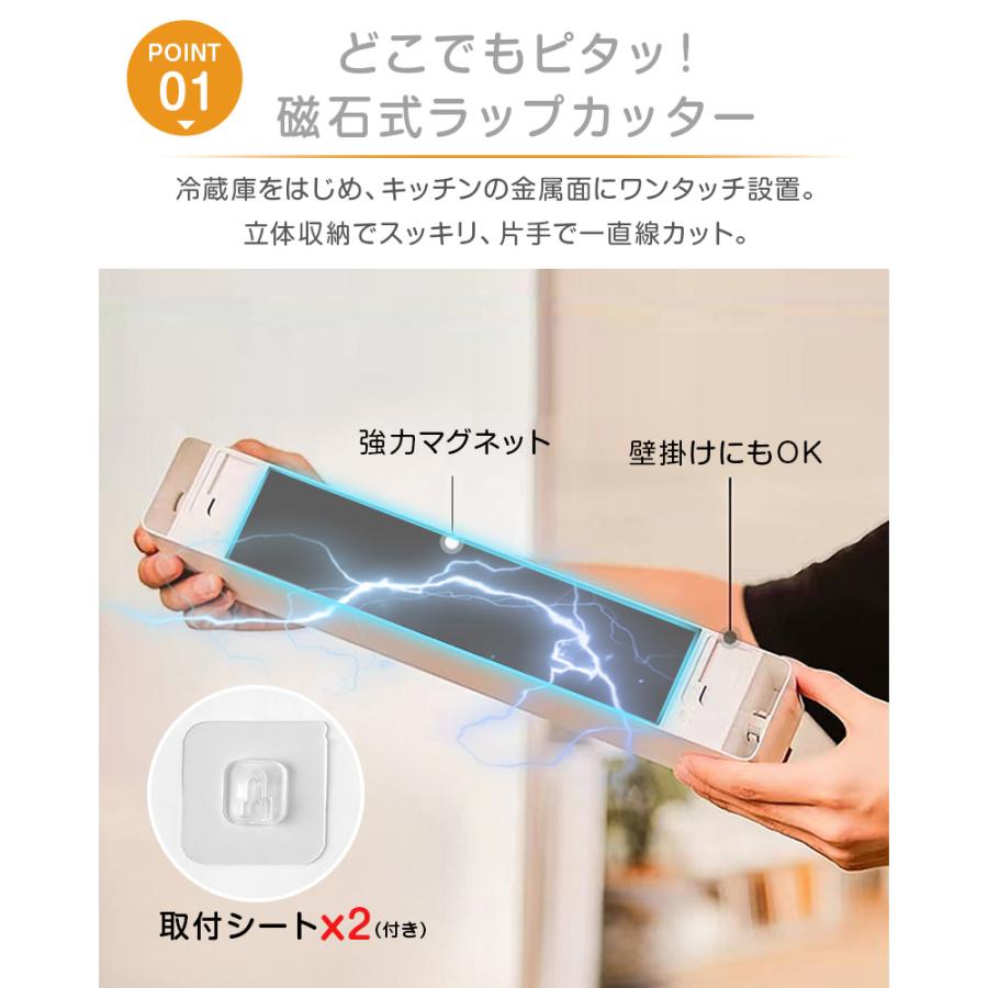 最大P10倍】 ラップカッター ラップホルダー マグネット式 壁掛け 30cm