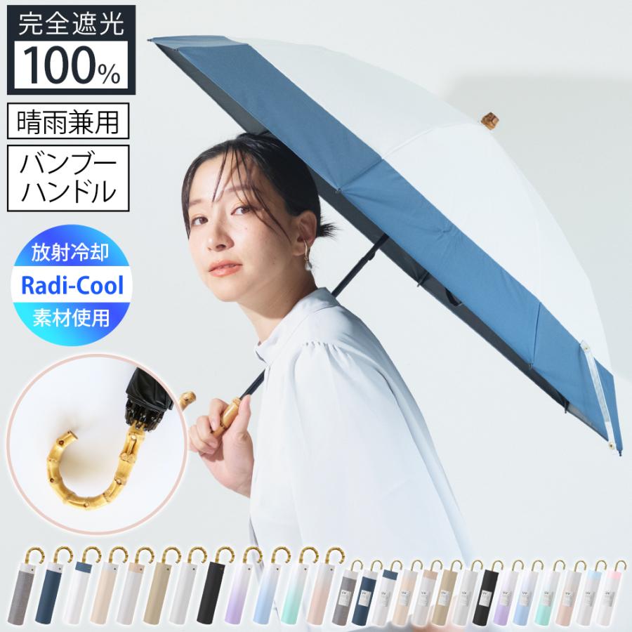 ネイビー 折りたたみ傘 晴雨兼用 竹ハンドル　しーちゃん　遮光パーカー しーちゃん しいちゃん 日傘晴雨兼用傘 形状記憶 竹ハンドル UVカット