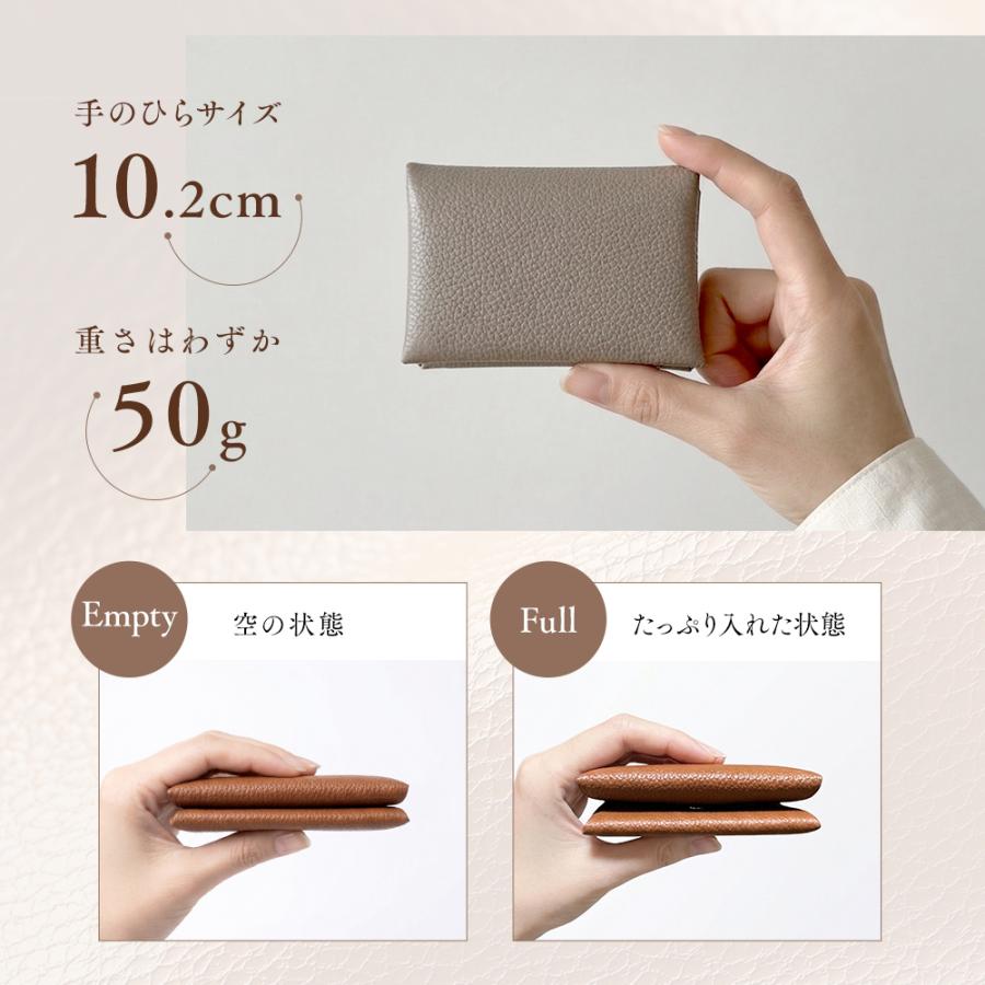 本革 ミニ財布 レディース メンズ 薄い 小さい 財布 コンパクト カードケース 小銭入れ 薄型 軽量 シームレス 牛革 ミニウォレット スキミング防止  スリム |  | 15