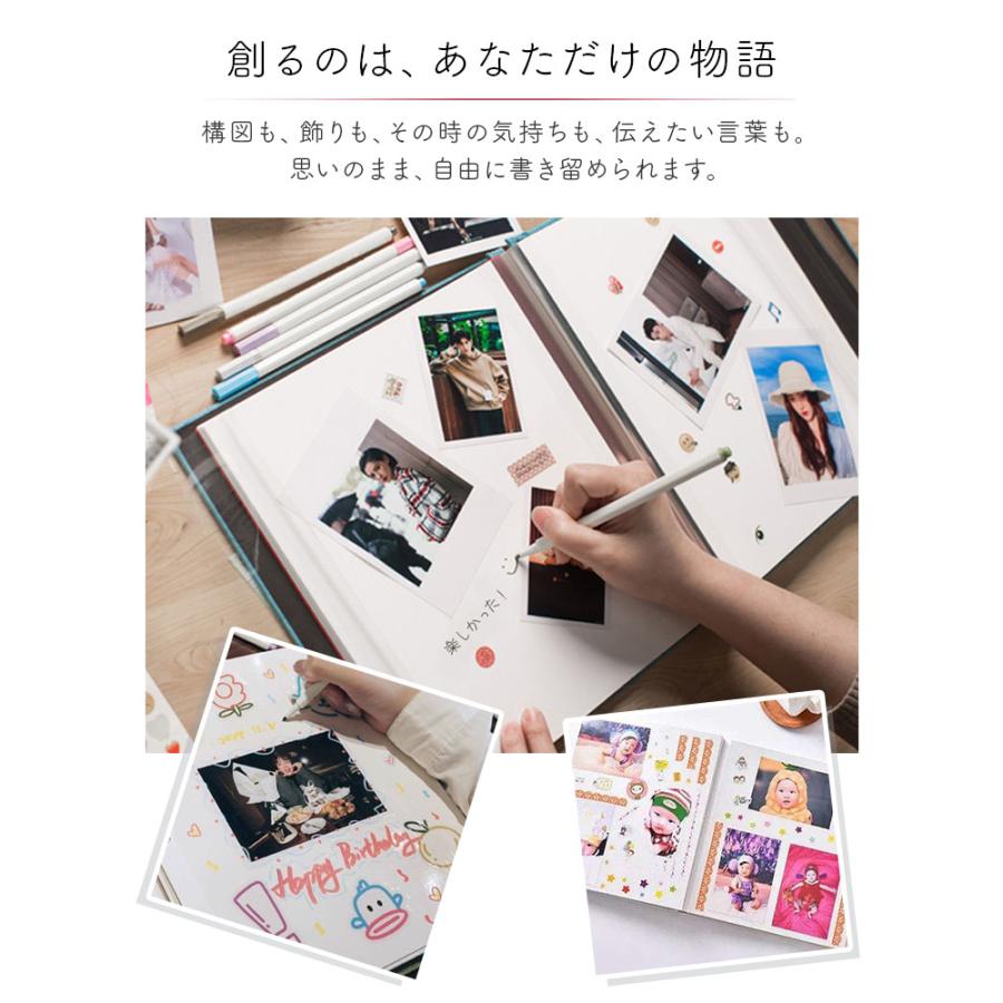 【3冊以上で1冊おまけ】 スクラップブック アルバム 大容量 L判 360枚 貼るタイプ 40ページ 粘着式 布表紙 写真整理 フリー台紙 DIY フォトアルバム |  | 17