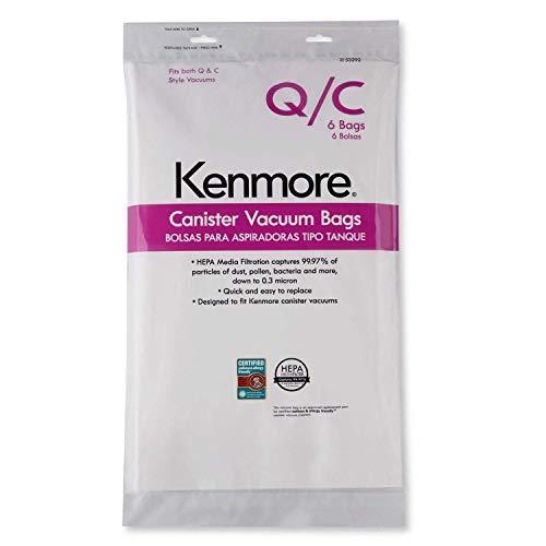 Kenmore Type Q/C Vacuum Bags Hepa for Canister Vacuums 6 Pk Media
