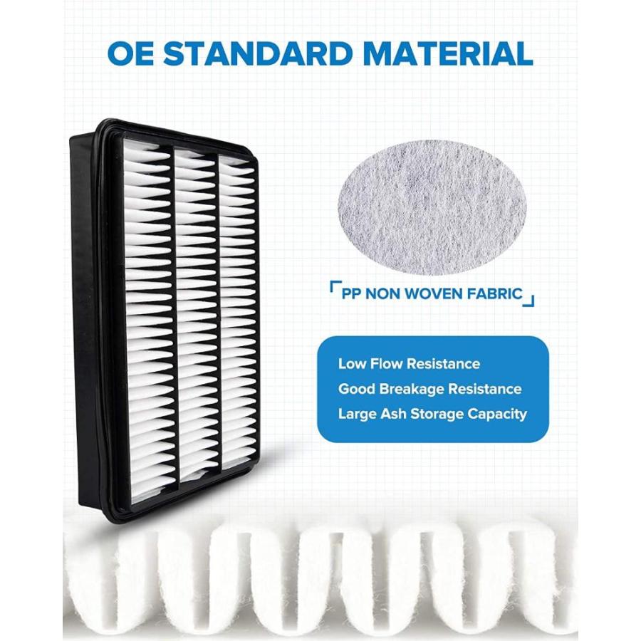 PHILTOP Engine Air Filter, Replacement for CA10190, Corolla(20092019