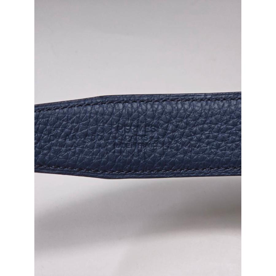 HERMES（エルメスコンスタンスベルト/80cm/ブラック×インディコ（紺）/カーフ×トゴ【新品】の画像