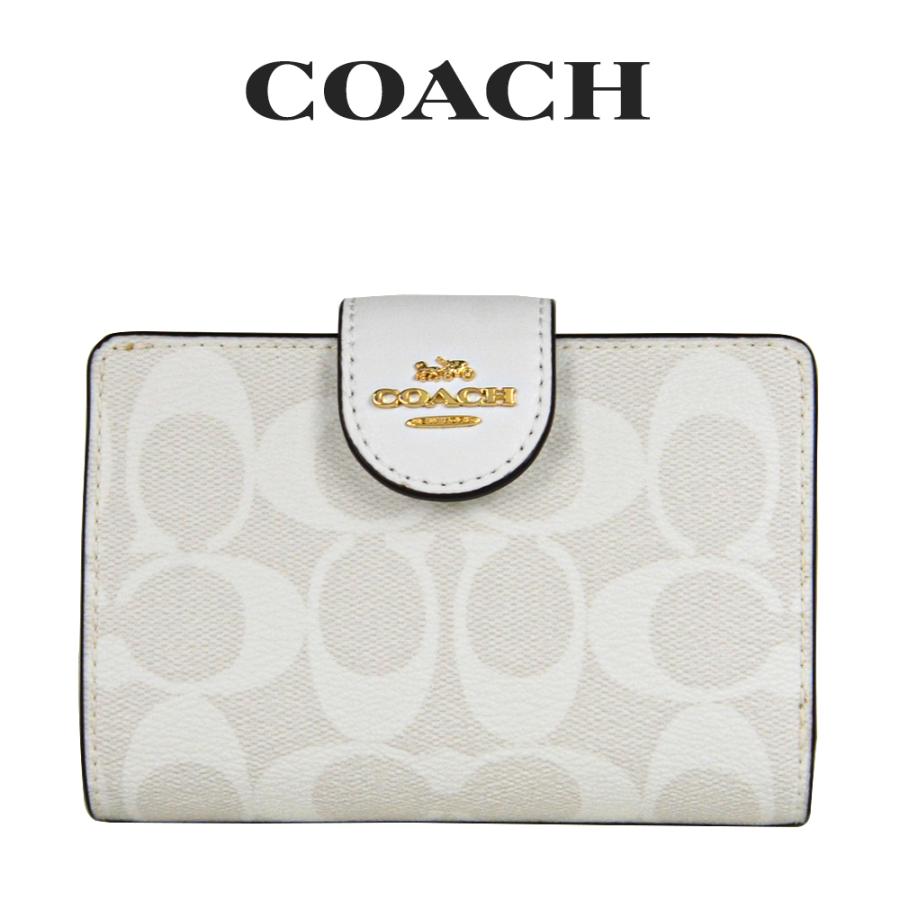 販売大セール コーチ コーチ 財布 帽子 ファッション小物 Coach 財布 アウトレット レディース 財布 二つ折り財布 C00 Imrff チョーク グレイシャーホワイト シグネチャー 00imrff インポートブランドロータス クリアランス売り