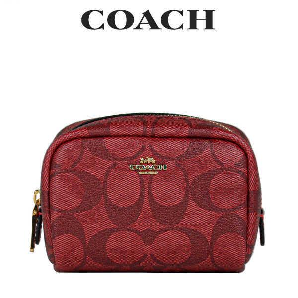 海外ブランド Imf8q 1941レッド 1477 コスメポーチ ポーチ 小物 レディース Coach コーチ 定番人気シグネチャーのミニコスメポーチ バッグ Smartlightingco Com