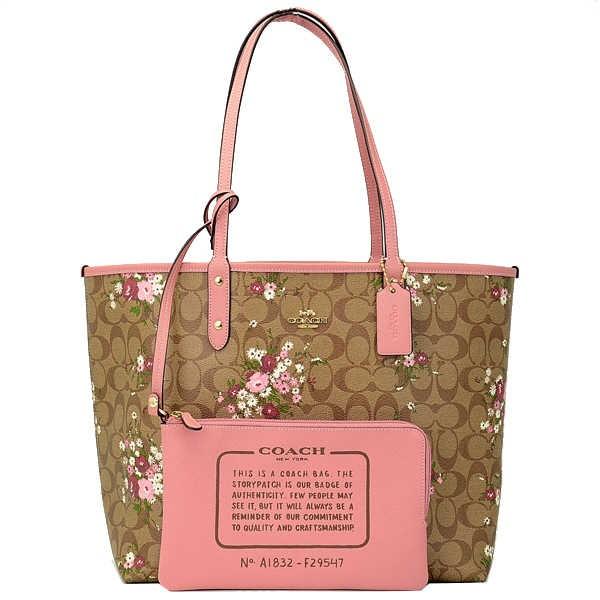 タグ付／COACH トートバッグ コーティングキャンバス