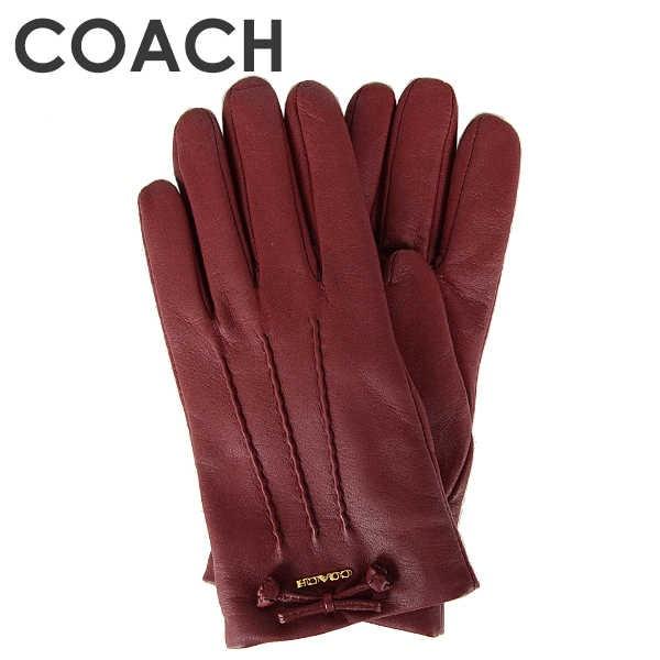 返品不可 アパレル 小物 レディース Coach コーチ 手首部分のローズリボンがかわいいグローブ 手袋 Che チェリー F サイズ7 サイズ7h 財布 帽子 ファッション小物 Headshotsbar Com