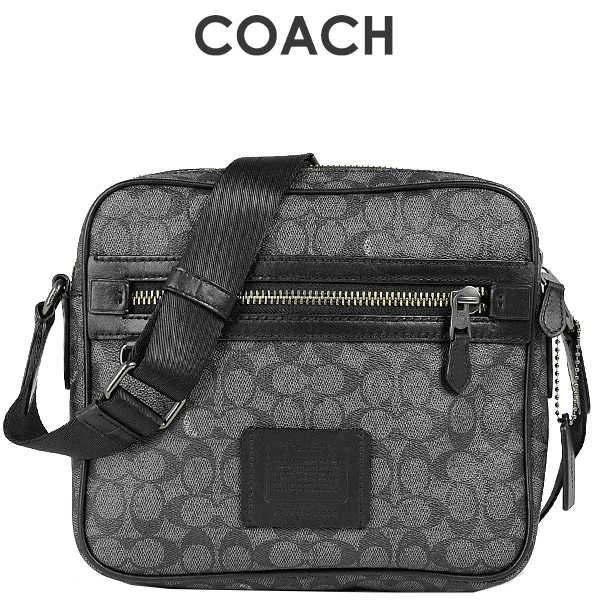 女の子向けプレゼント集結 メンズ Coach コーチ 水や傷に強いpvc素材のショルダーバッグ バッグ Qbchr チャコール ショルダー バッグ バッグ Www Golf5 Prestige Jp