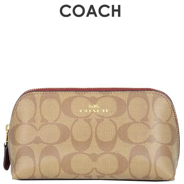 爆売り ポーチ 小物 レディース Coach コーチ 定番人気シグネチャーのコスメポーチ コスメポーチ Imdob カーキ ワイン バッグ Dagl Tg