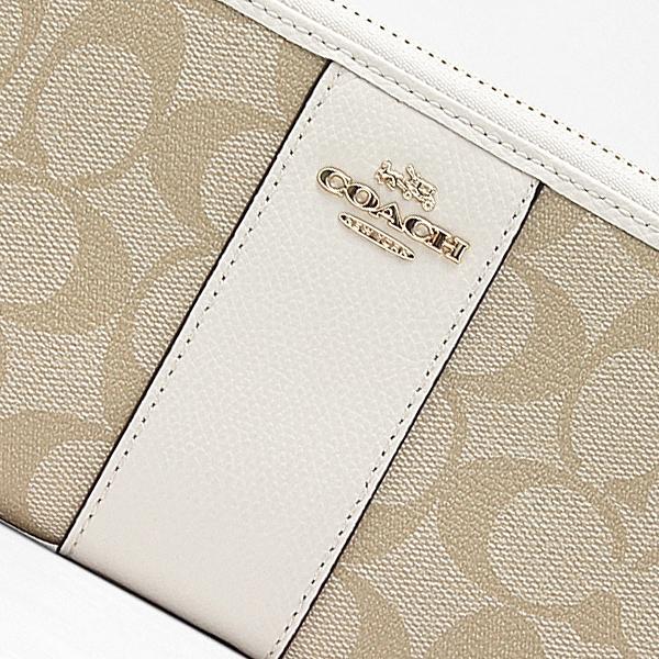 Amazon コーチ Coach 財布 長財布 F52859 ライトカーキ チョーク Imdqc シグネチャー 長財布 レディース アウトレット品 並行輸入品 財布