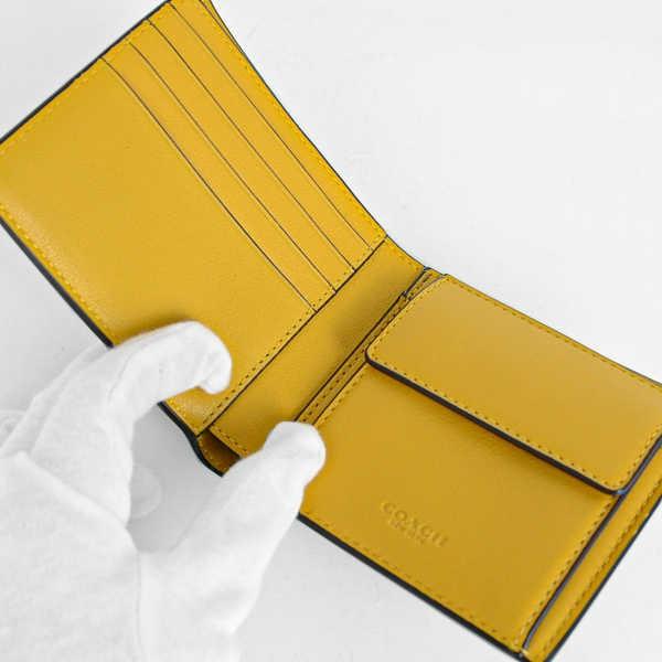 コーチ Coach メンズ 財布 二つ折り財布 400 Pnx グレー ダーク マスタード 400pnx インポートブランドロータス 通販 Yahoo ショッピング