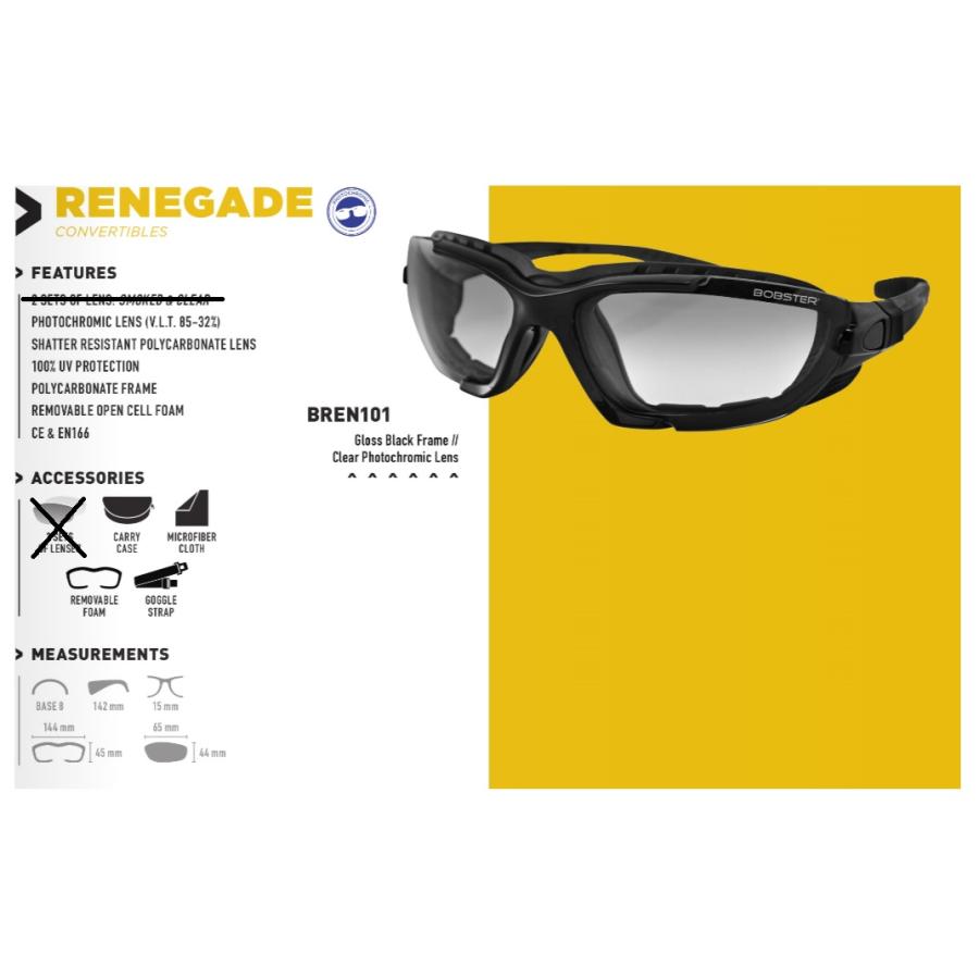 BOBSTER (ボブスター) レネゲード サングラス/ゴーグル 調光 Renegade