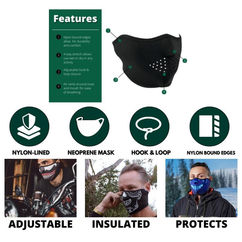 ZAN headgear] Neoprene Half Face Mask フェイスマスク フェイス