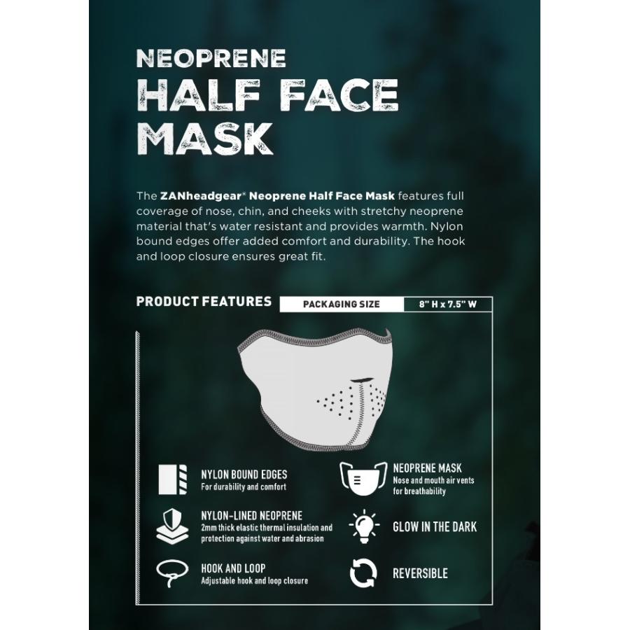 ZAN headgear] Neoprene Half Face Mask フェイスマスク フェイス